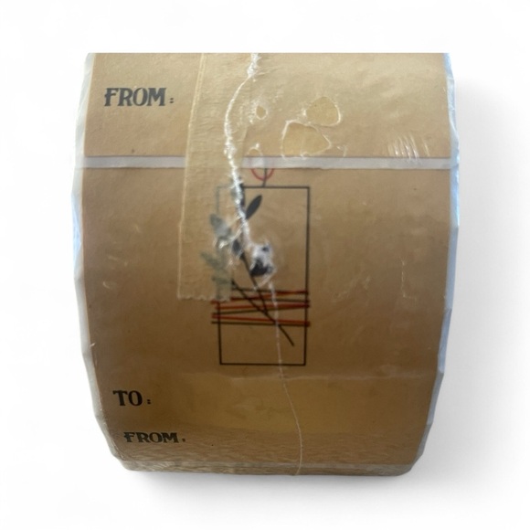 Christmas Gift Tags Self Adhesive 4 Rustic Holiday Design Labels 2 x 3" Roll 500 - Picture 4 of 6